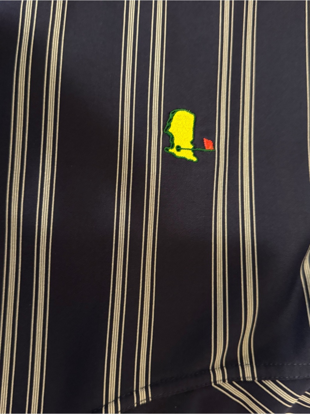 Masters Performance Polo navy and white Stripes size L